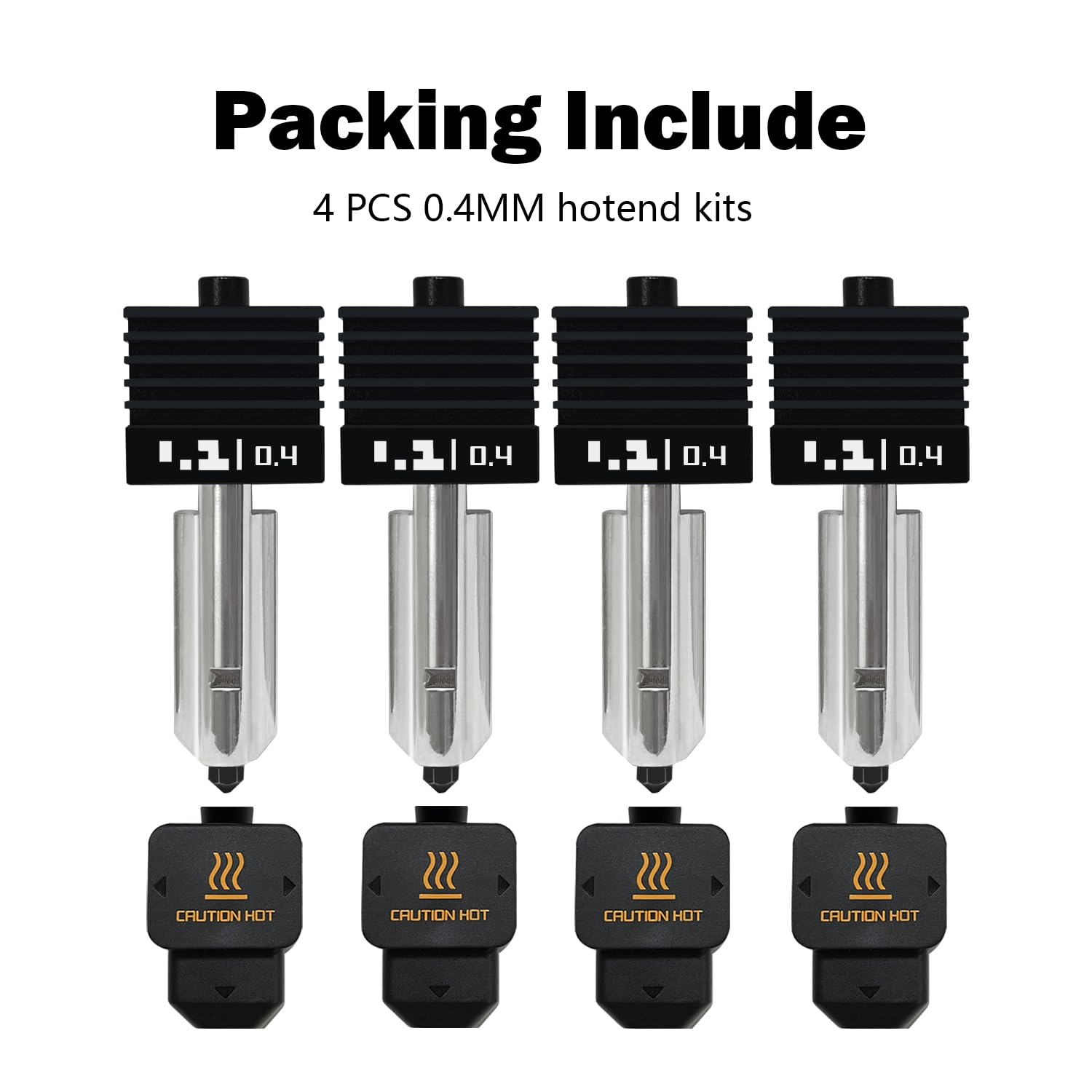 High Flow 0.4mm Hardened Steel Nozzle Hotend Kit for Bambu Lab H2D A1 A1 Mini - Innocube3d