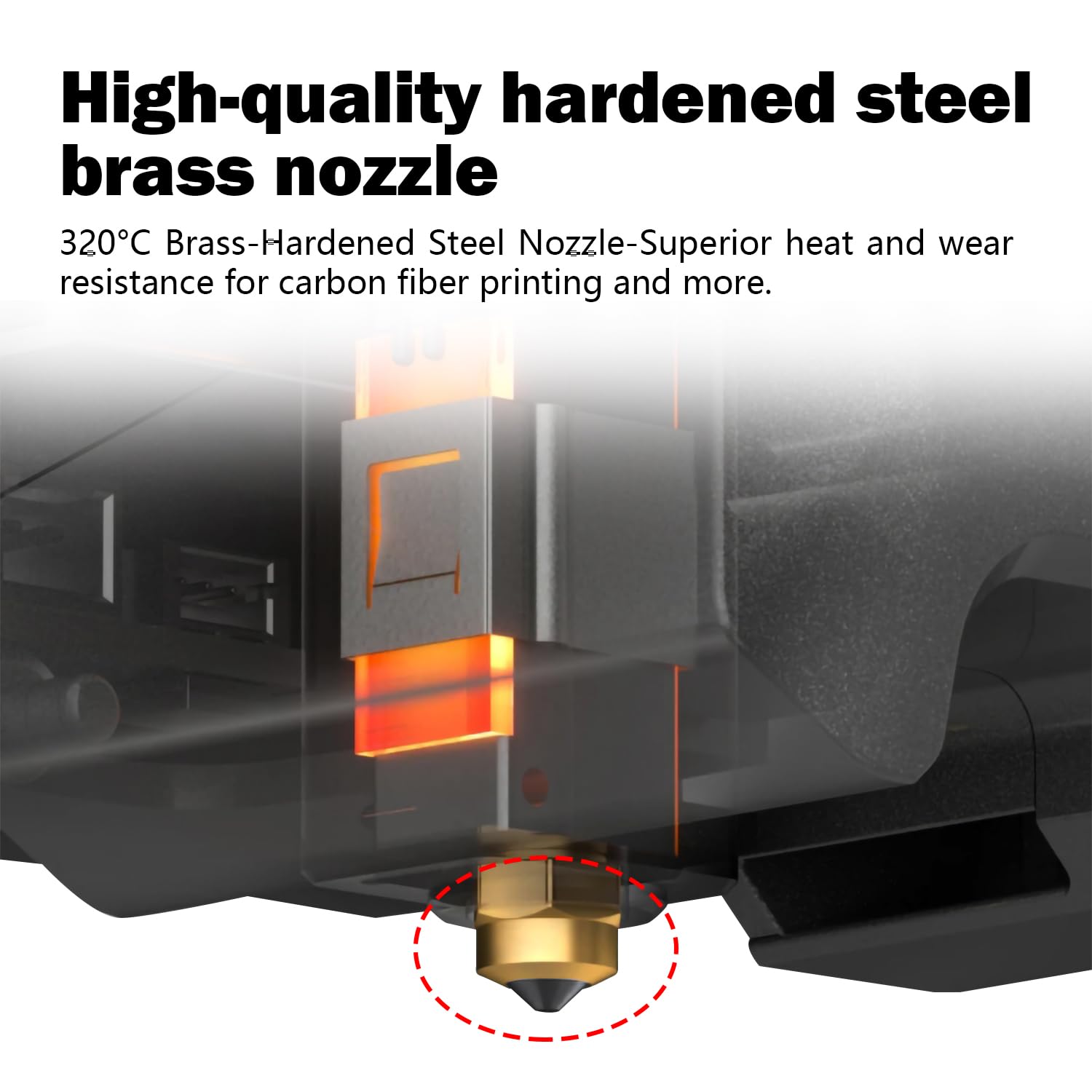 0.4MM Ceramic Hotend for Elegoo Centauri Carbon Hardened Steel Brass Nozzle Extruder Kit - Innocube3d