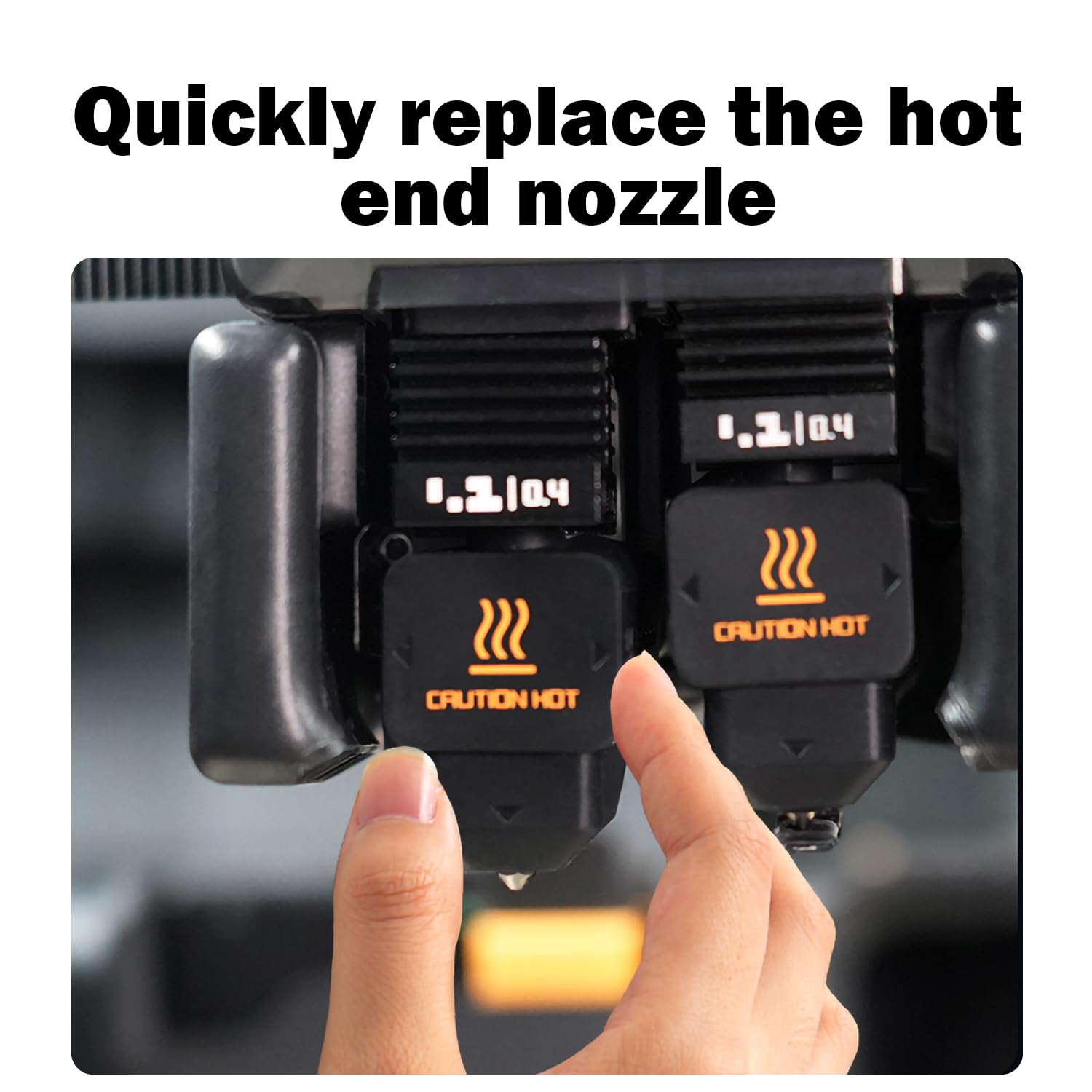 High Flow 0.4mm Hardened Steel Nozzle Hotend Kit for Bambu Lab H2D A1 A1 Mini - Innocube3d