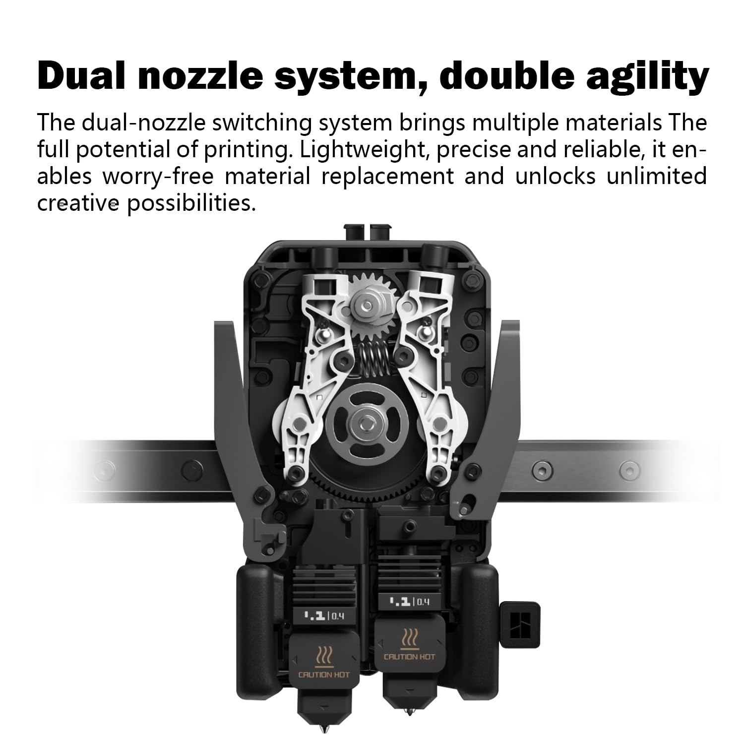 High Flow 0.4mm Hardened Steel Nozzle Hotend Kit for Bambu Lab H2D A1 A1 Mini - Innocube3d