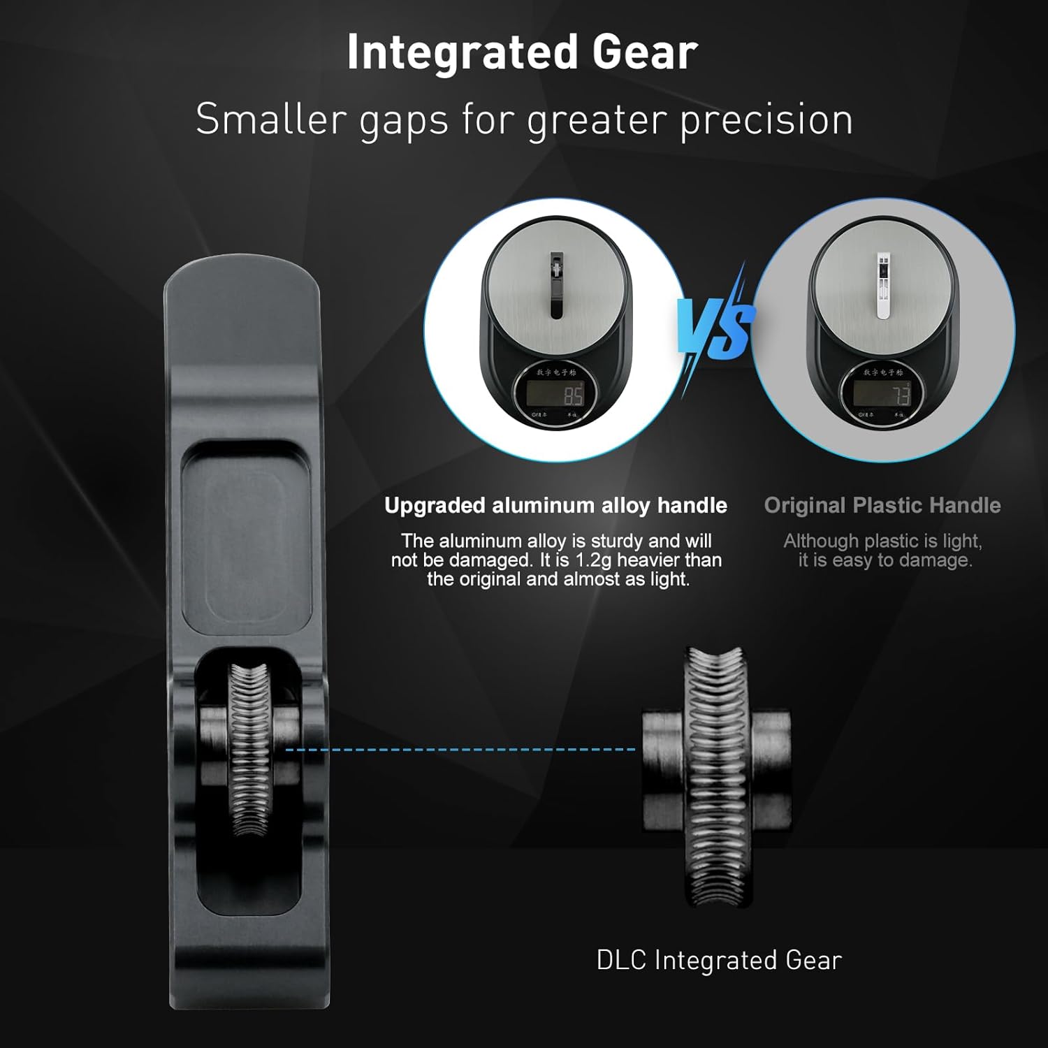 Bambu Lab A1 Mini Extruder Gear, with Aluminum Alloy Handle,A1 Mini xirbbo Extruder Gear Assembly CNC POM Nano Coated Hardened Steel for Bambu Lab A1 Mini Extrusion Head Gear 3D Printer Accessory - Innocube3d