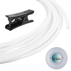 Compatible with Bambu Lab PTFE Tube 2.5mm ID×4mm OD, Length 5M/ 16.4ft, for Bambu lab AMS X1/ X1C/ P1P/ P1S/ A1/ A1 Mini, Prusa MMU3/ Direct Drive Extruder (Cream Color), with Tubing Cutter - Innocube3d