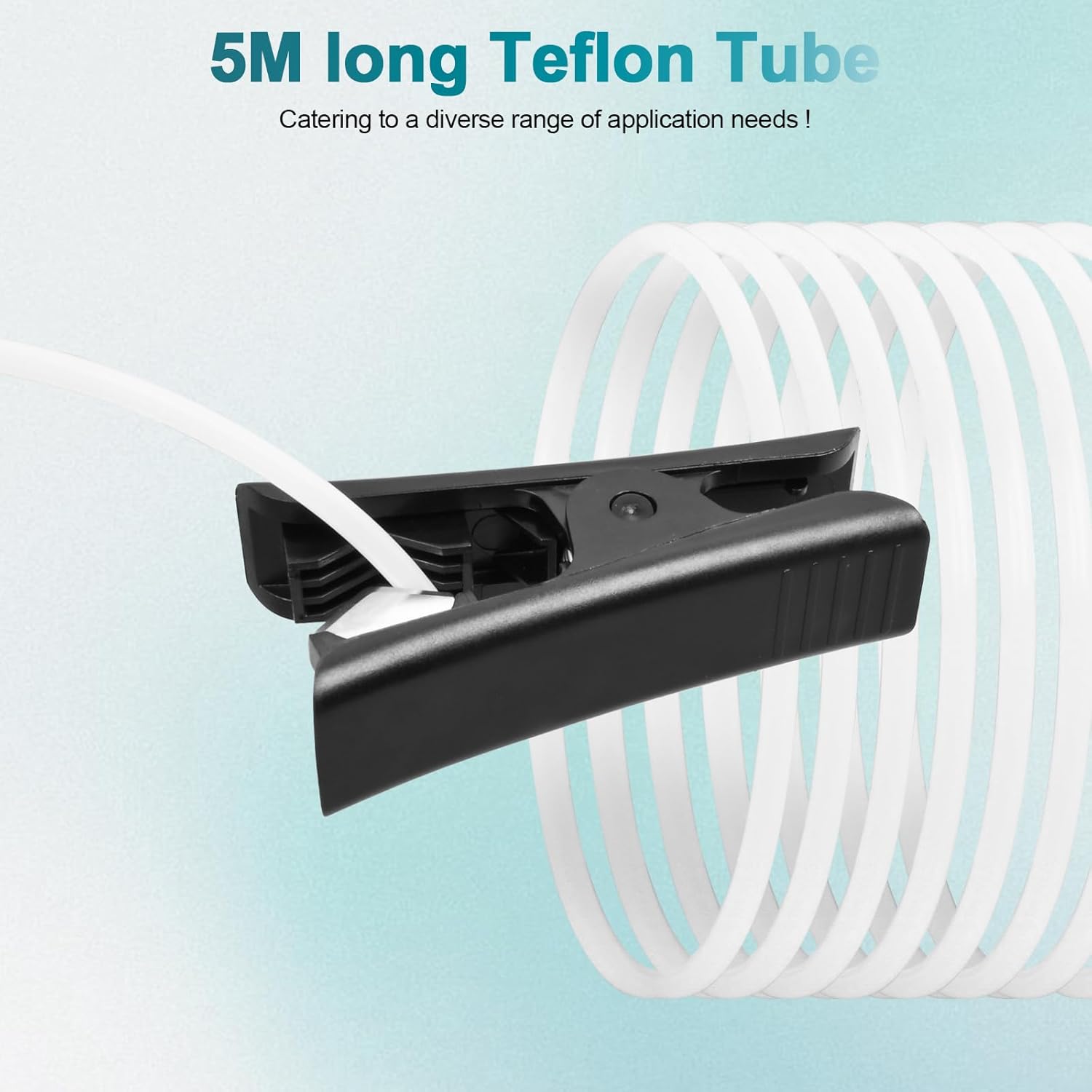 Compatible with Bambu Lab PTFE Tube 2.5mm ID×4mm OD, Length 5M/ 16.4ft, for Bambu lab AMS X1/ X1C/ P1P/ P1S/ A1/ A1 Mini, Prusa MMU3/ Direct Drive Extruder (Cream Color), with Tubing Cutter - Innocube3d