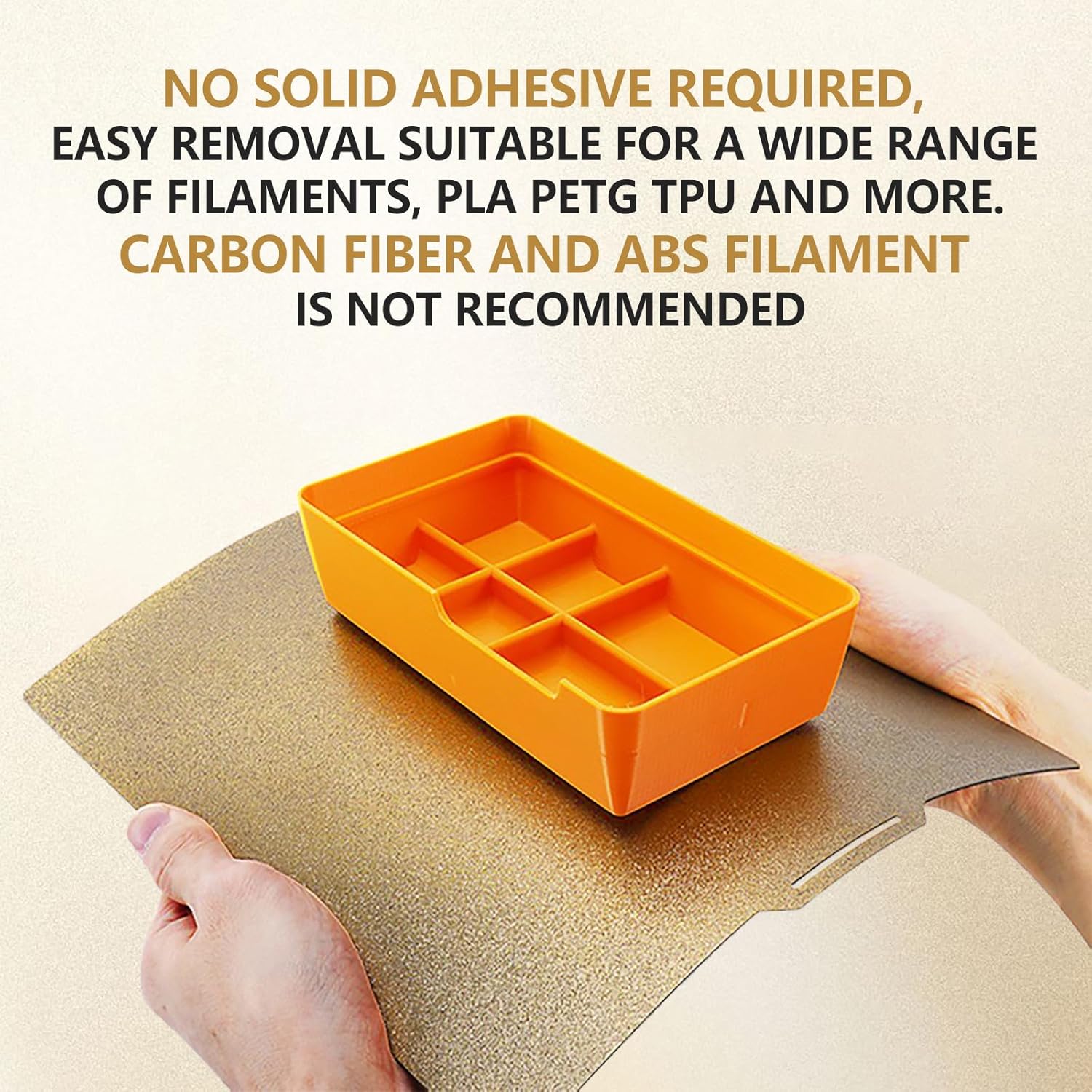 Compatible with Bambu Lab X1 X1C P1P P1S A1 PEI Build Plate with Identification Code Double Sides Fine Powder Textured Flexible Removal Spring Steel Sheet, 257x257mm/ 10.1x10.1inch - Innocube3d