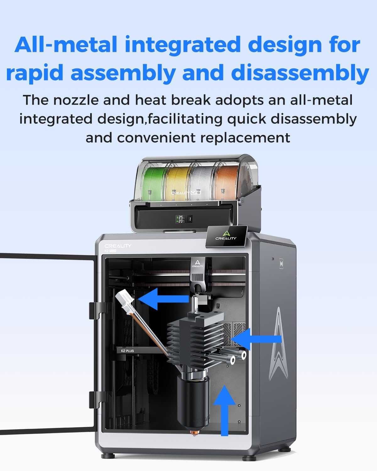 Creality K2 Plus Ceramic Heating Block Kit |Unicorn Quick Swap Nozzle All - Metal Integrated Hotend Upgrade - Innocube3d