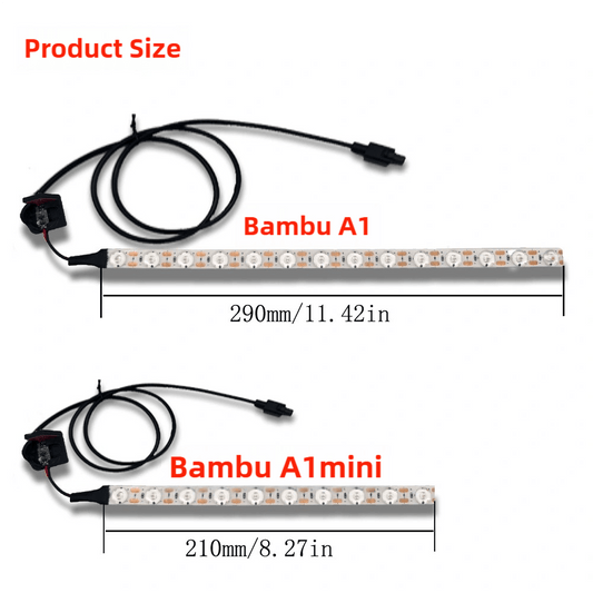 INNOCUBE3D Compatible with Bambu - Lab A1 LED Light Strip Easy Installation High Brightness Light Bar - Innocube3d