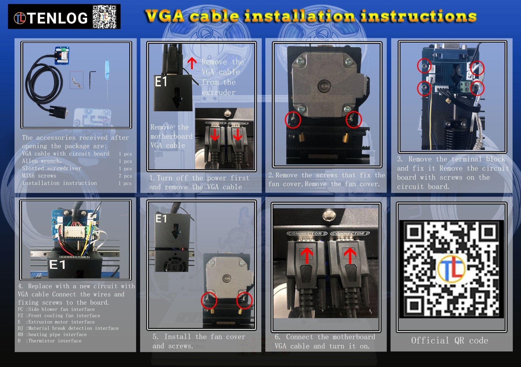 TENLOG 3D Printer With Cable BMG Extruder Motherboard - Innocube3d