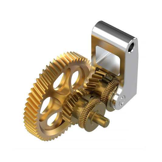 Extruder Gear Assembly for Bambu-Lab X1C P1P P1S 3D Printers, Golden RNC Nano-Coated Extruder Gear, Smoother and More Even Flow, Longer Service Life