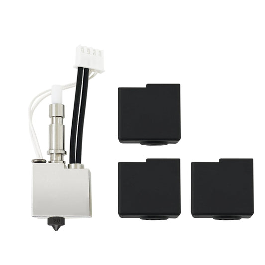 Anycubic Kobra S1 Hardened Nozzle Hotend for Kobra S1 Combo 0.4MM Stainless Steel Print Head Extruder Kit Hot End Heater Block Heating Rod with Extra 2 Pack Silicone Cover for Anycubic Kobra S1/ACE Pro