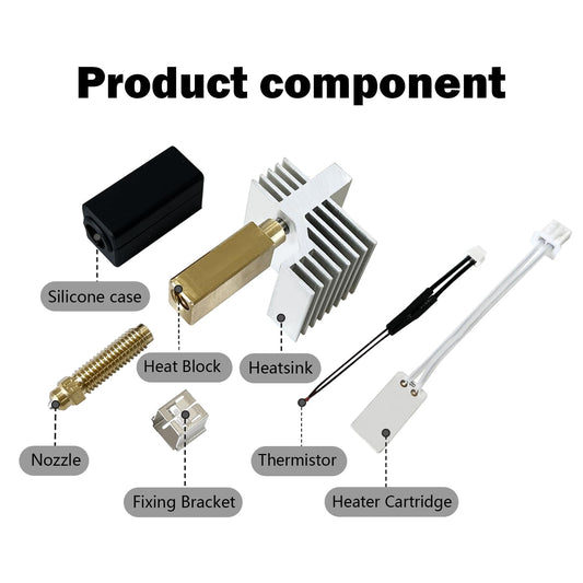 0.4MM Ceramic Hotend for Centauri Carbon Print Head Extruder Kit Hot End Heat Sink Hardened Steel Brass Nozzle for Elegoo Centauri
