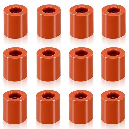Agatige 12PCS 3D Printer Heat Bed Leveling Parts, 16mm 3D Printer Leveling Column Silicone Buffer 3D Printer Heat Bed Leveling Parts Leveling Spring Replacement Part for 3D printer TENLOG D3