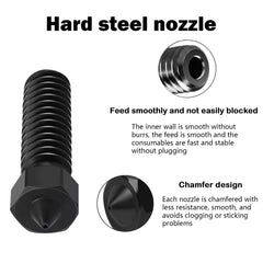 Anycubic Kobra S1 Hardened Nozzle Hotend for Kobra S1 Combo 0.4MM Stainless Steel Print Head Extruder Kit Hot End Heater Block Heating Rod with Extra 2 Pack Silicone Cover for Anycubic Kobra S1/ACE Pro