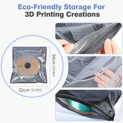 30pcs Filament Storage Bags Light-Proof Vacuum Storage Kit with USB Pump, 3D Printer Filament Vacuum Sealed Bags for Keeping Dry, Plus Size 32X34cm
