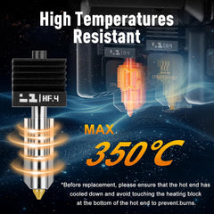 Upgrade Bambu Lab H2 / P2S Series High - Flow Hotend - 0.4mm Nano - Coated Hardened Steel Nozzle (65mm³/s+) - Innocube3d