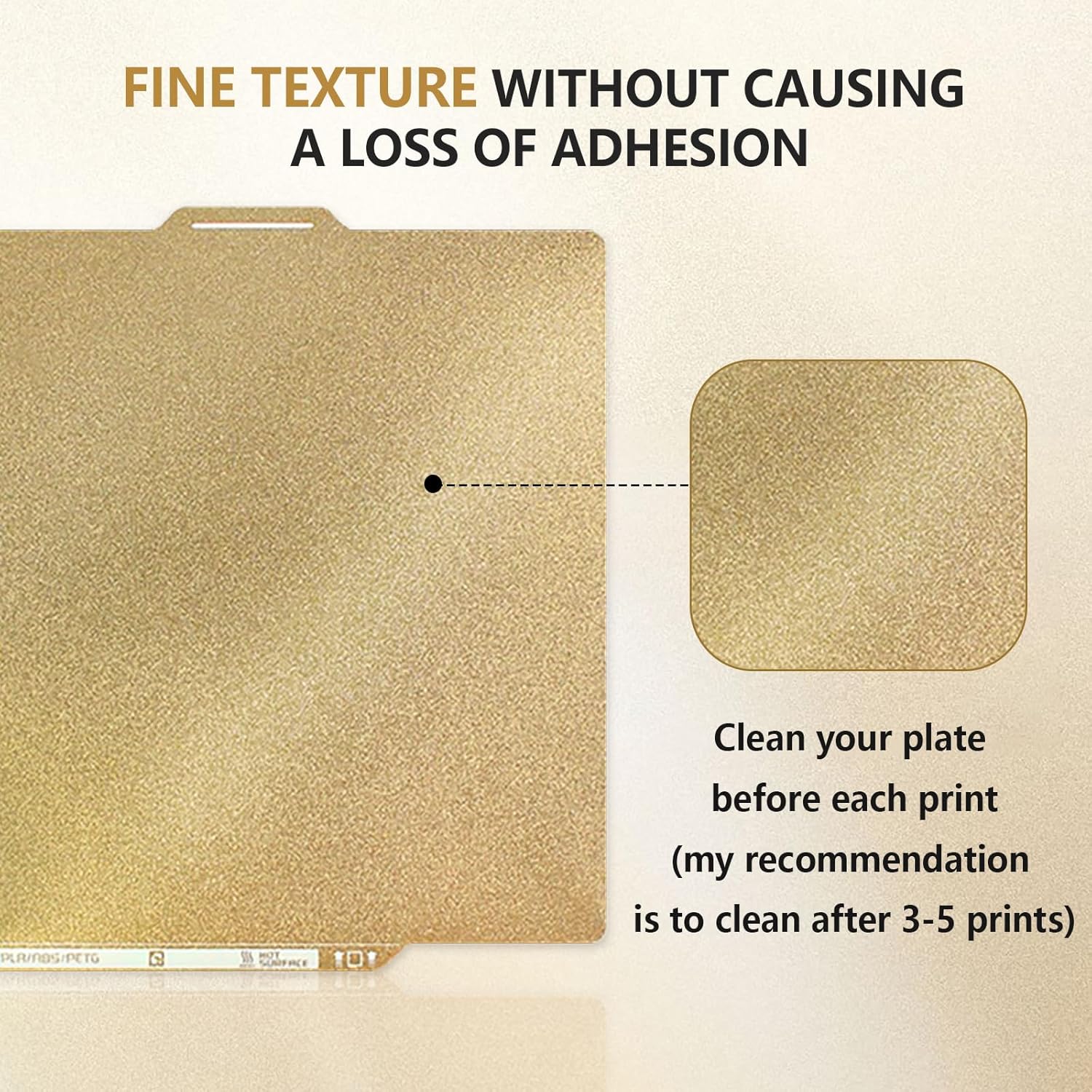 Compatible with Bambu Lab X1 X1C P1P P1S A1 PEI Build Plate with Identification Code Double Sides Fine Powder Textured Flexible Removal Spring Steel Sheet, 257x257mm/ 10.1x10.1inch - Innocube3d